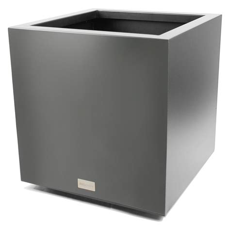 veradek metallic series cube planter